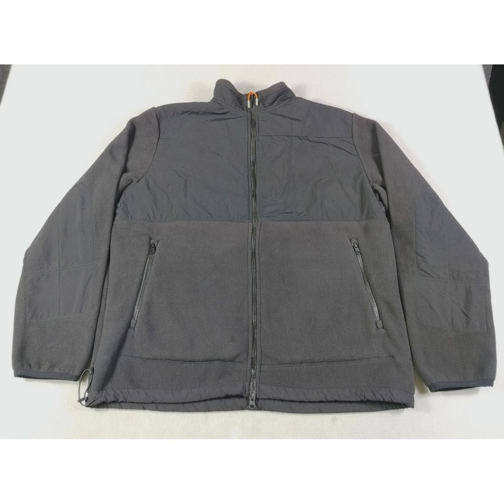 Ozark Trail Jacket Mens XL Black Fleece Full Zip Outdoor Hiking Windbreaker